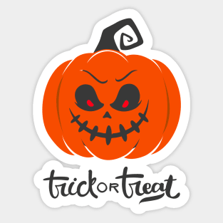 Halloween Scary Evil Pumpkin Funny Pumpkin Head Sticker